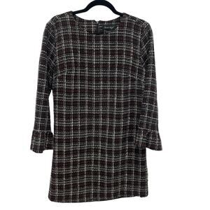 Charlie Paige Plaid Tweed Dress Medium